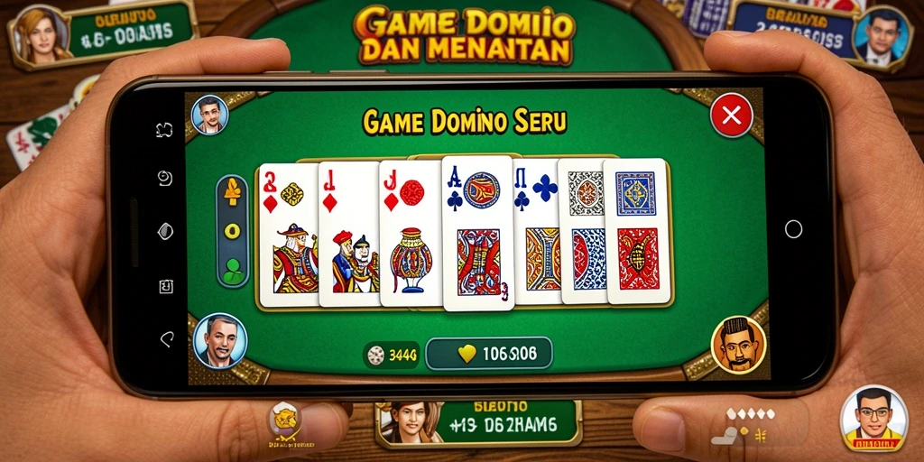 Tampilan gameplay seru dari game Domino 3446.