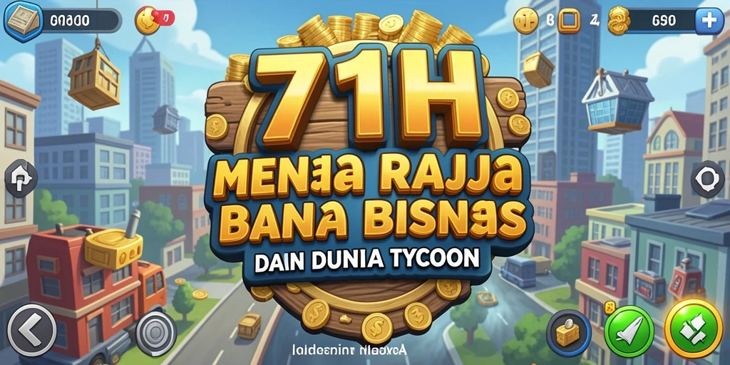 Tangkapan layar utama 71H menampilkan gameplay seru dalam membangun bisnis Tycoon.