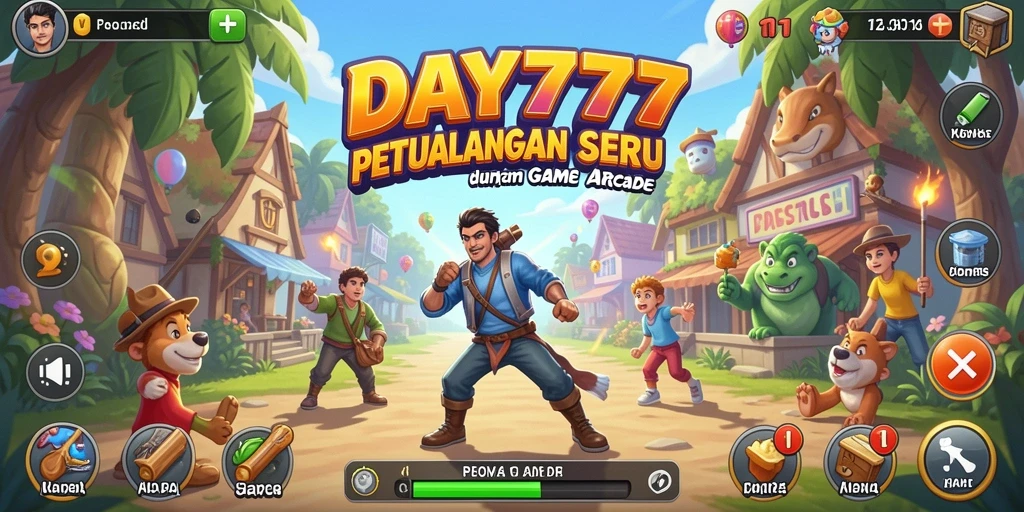 Screenshot DAY777 menunjukkan aksi seru dalam permainan arcade yang adiktif.