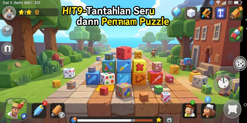 Tampilan gameplay HIT9 dengan tantangan puzzle yang menarik.
