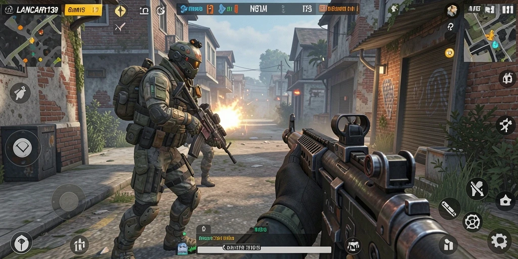 Tampilan gameplay mendebarkan LANCAR138 di medan perang.