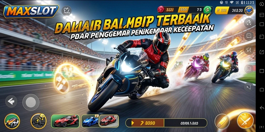 Gameplay seru dengan balapan epik di MAXSLOT.