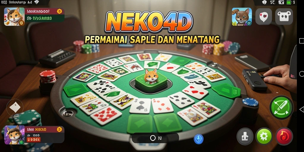 Tampilan gameplay Gaple yang seru dan interaktif di NEKO4D.