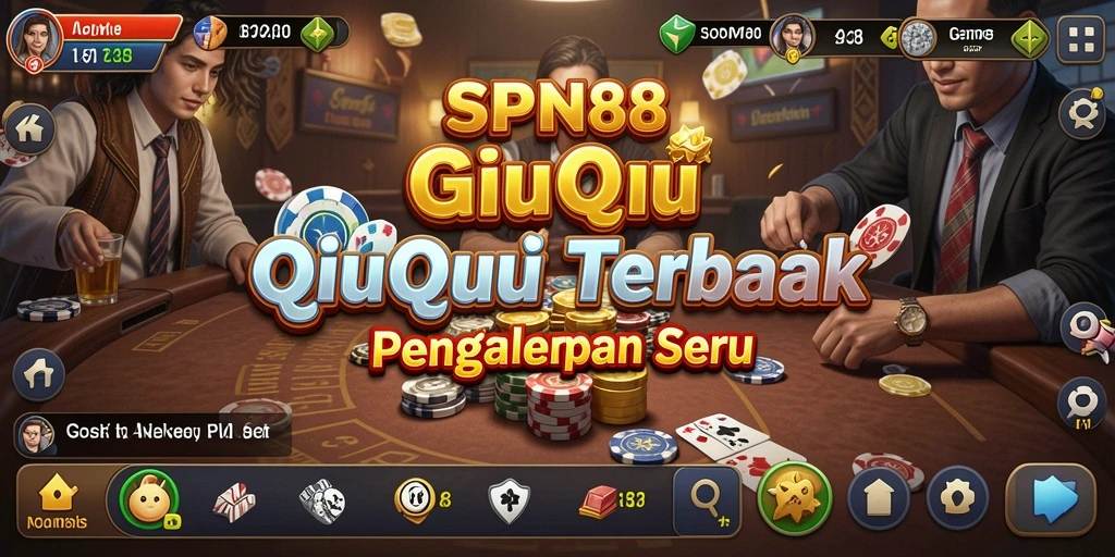 Screenshot utama SPN88 menampilkan gameplay seru QiuQiu.