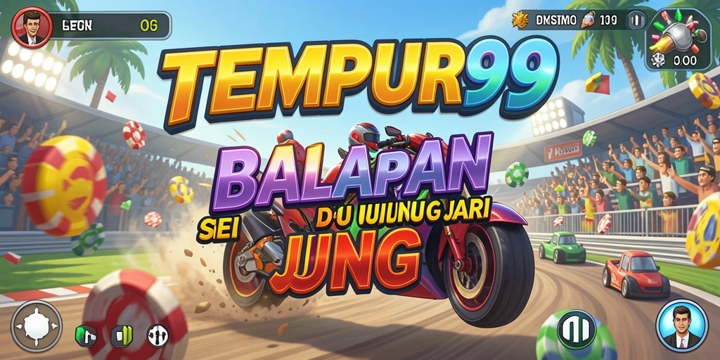 Tampilan gameplay mendebarkan dalam balapan seru yang menantang.