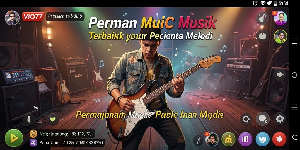 Tampilan utama VIO77 dengan gameplay interaktif dan melodi menarik.